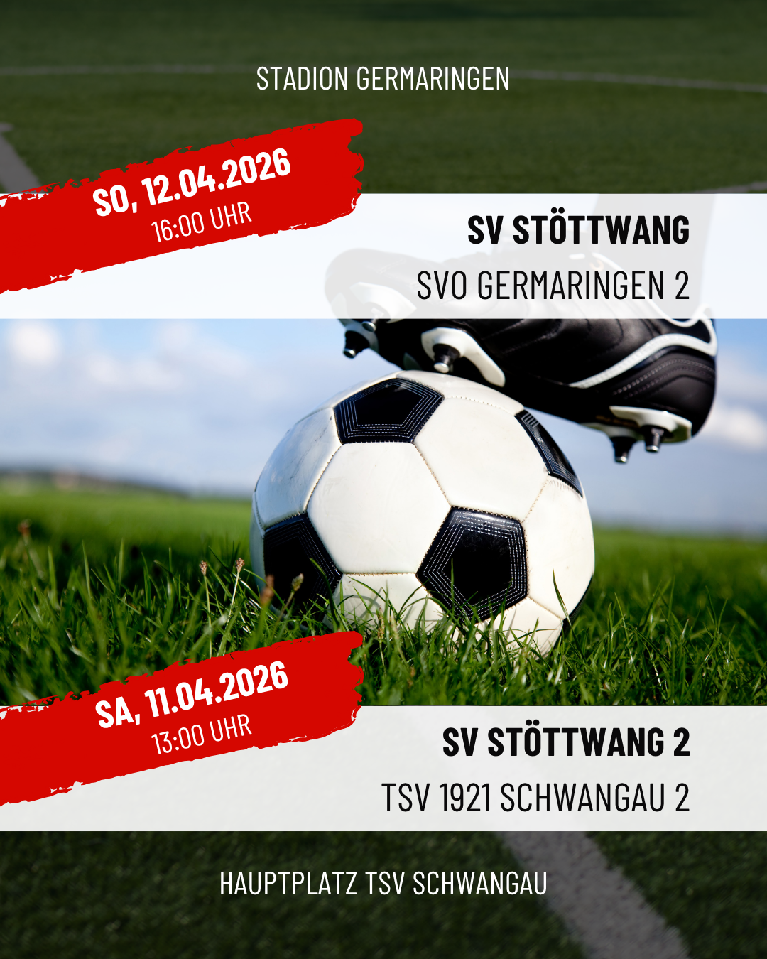 Fussball Herren Spielankündigung