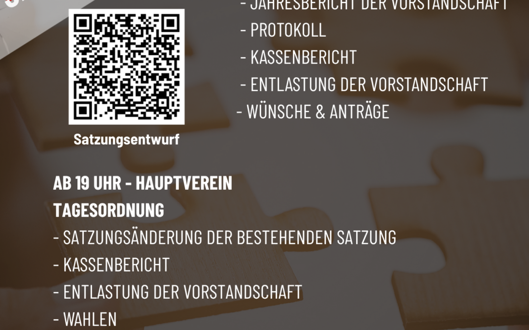 Einladung Jahreshauptversammlung 2026
