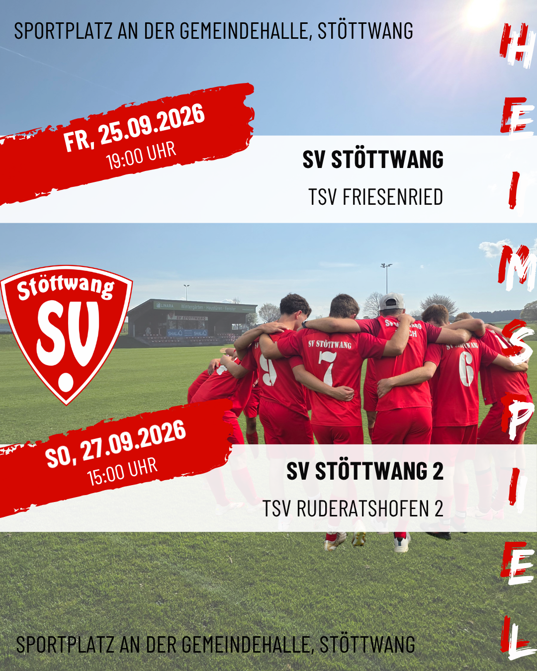 Fussball Herren Spielankündigung