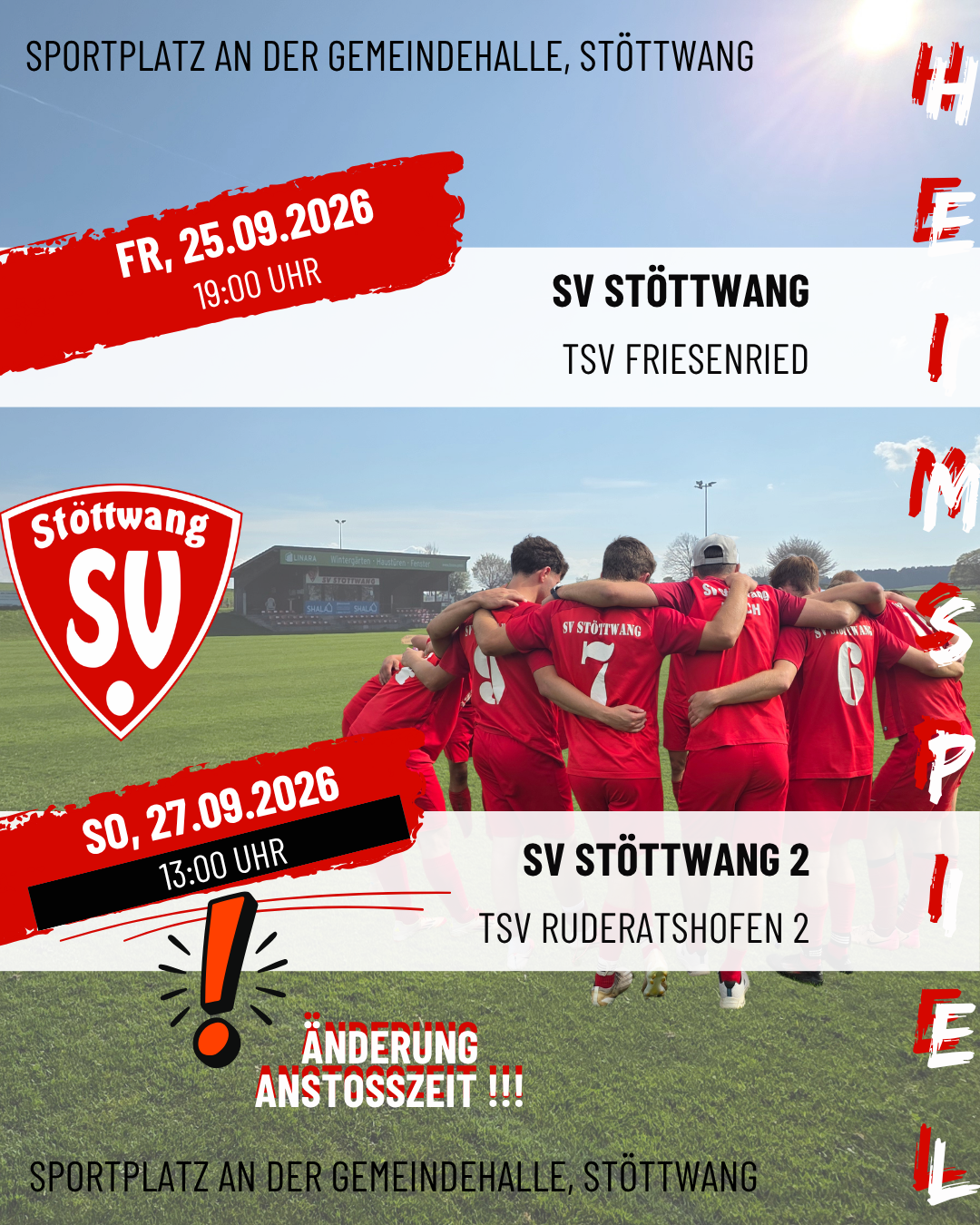 Fussball Herren Spielankündigung